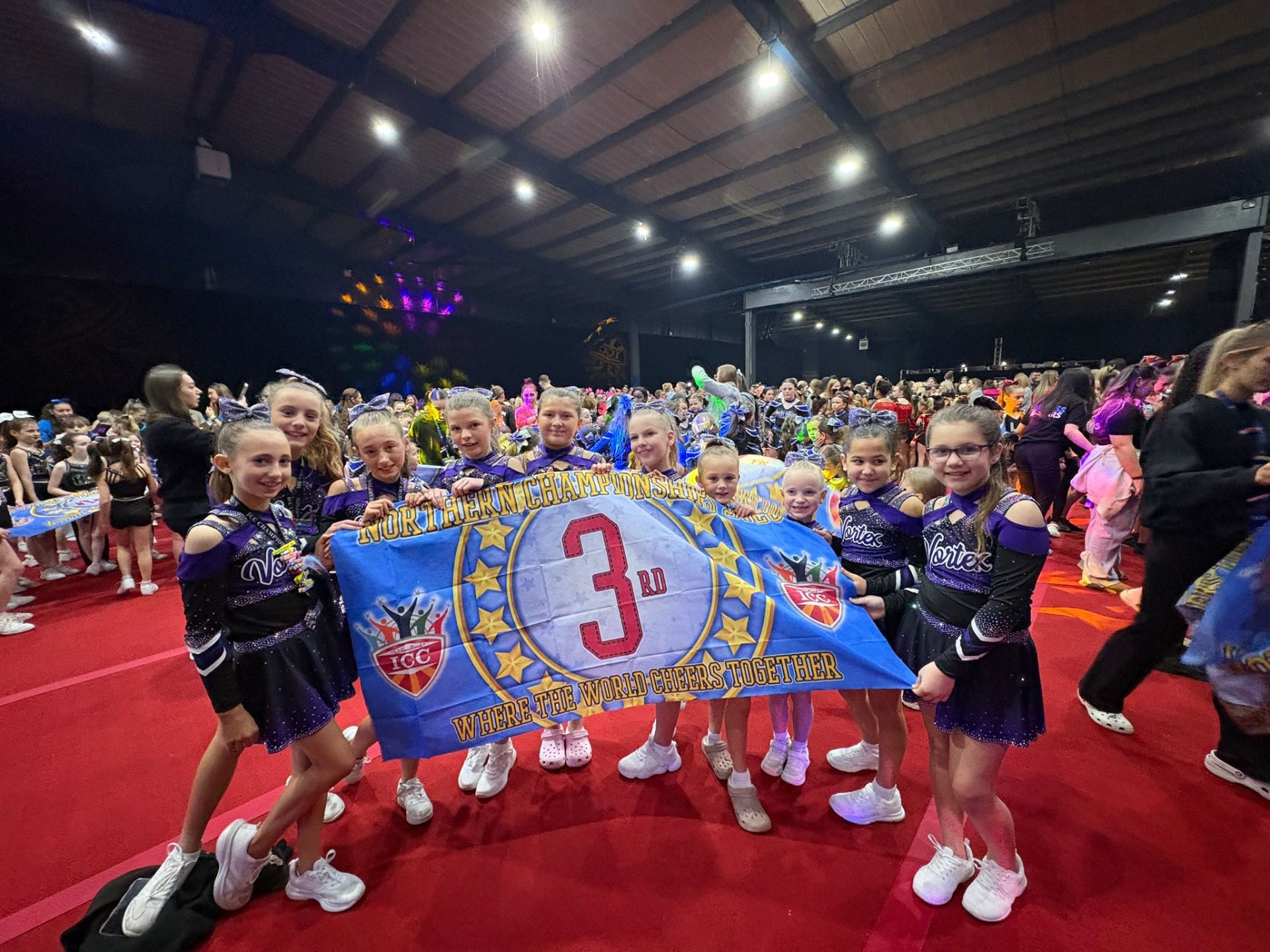 Vortex team celebrating 3rd place at Northern Championships